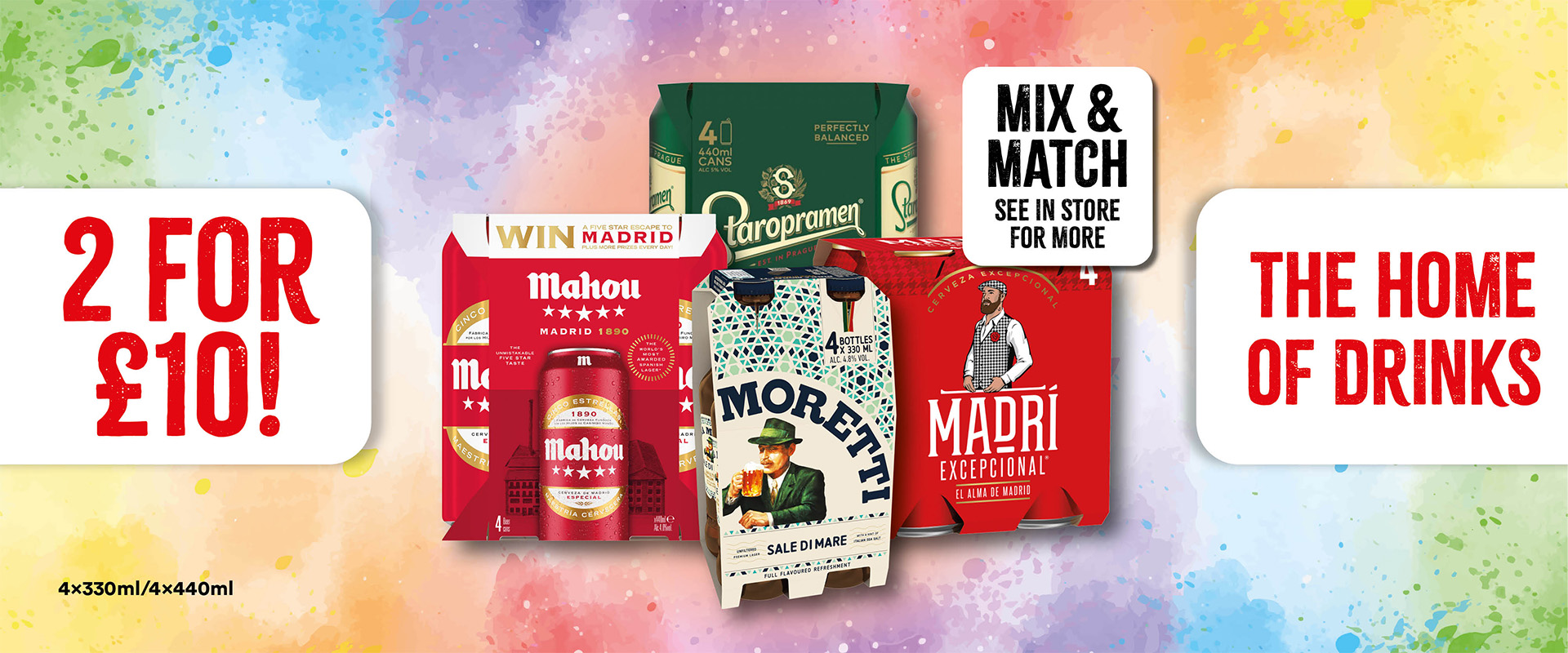 mi and match beers 2 for £10